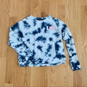 I Love Dogs Tie Dye Cropped Top